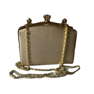 New Gold Sasha Fabiani mini handheld/ crossbody bag